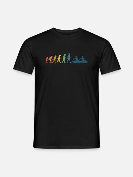 Rudern Evolution Ruderer Ruderboot Vintage - Männer T-Shirt - Schwarz