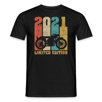 Vintage Moto 2021 Rétro Cadeau D'anniversaire - T-shirt homme - noir - Devant - AI Model Male 178 light (178cm)