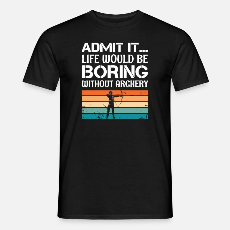 Bogenschießen Bogenschütze Langbogen Zielscheibe - Männer T-Shirt - Schwarz