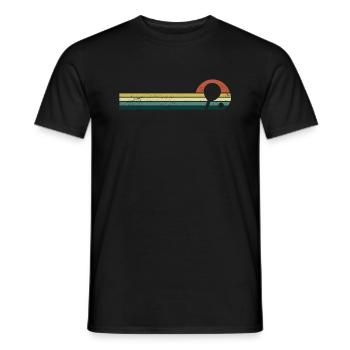 Tennis de Table Vintage Tennis de Table Batte Revers - T-shirt homme - noir - Devant - AI Model Male 178 light (178cm)