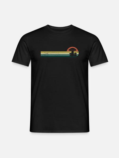 Pilzsammler Vintage Pilze Steinpilze Herbst - Männer T-Shirt - Schwarz