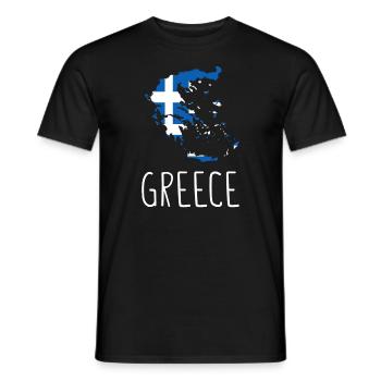 Grèce Drapeau grec Grec - T-shirt homme - noir - Devant - AI Model Male 178 light (178cm)