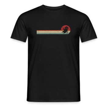 Faultiere Retro Faultier Vintage - Männer T-Shirt - Schwarz - Vorne - AI Model Male 178 light (178cm)