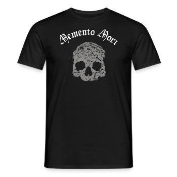 Crâne gris - Memento Mori - T-shirt homme - noir - Devant - AI Model Male 178 light (178cm)