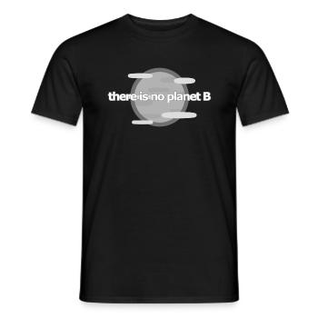 There is no Planet B Erde Welt Symbol - Männer T-Shirt - Schwarz - Vorne - AI Model Male 178 light (178cm)