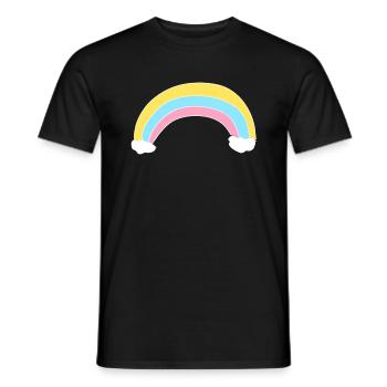 regenbogen symbol wolken - Männer T-Shirt - Schwarz - Vorne - AI Model Male 178 light (178cm)