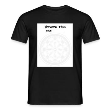180 tally list - Men's T-Shirt - black - Front - AI Model Male 178 light (178cm)