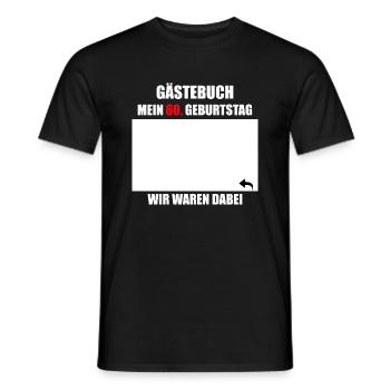 Unterschriften zum 60. Geburtstag - Gästebuch - Männer T-Shirt - Schwarz - Vorne - AI Model Male 178 light (178cm)