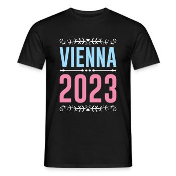 Vienna 2023 Wien - Men's T-Shirt - black - Front - AI Model Male 178 light (178cm)