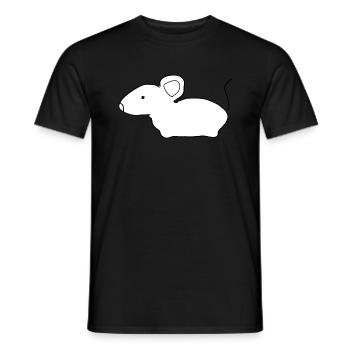 Mouse Icon Animal Cute - Men's T-Shirt - black - Front - AI Model Male 178 light (178cm)