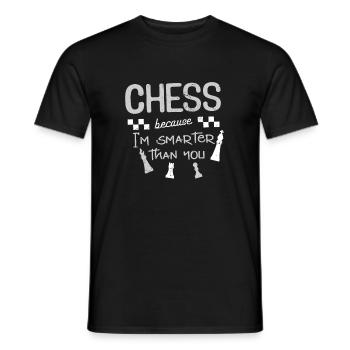 Chess chess - Men's T-Shirt - black - Front - AI Model Male 178 light (178cm)