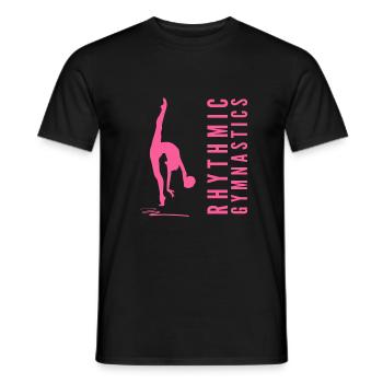 Rhythmic Gymnastics Gymnastics Gymnast with Ball - Men's T-Shirt - black - Front - AI Model Male 178 light (178cm)