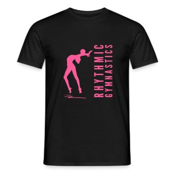 Rhythmic Gymnastics Gymnastics Gymnast with Ball - Men's T-Shirt - black - Front - AI Model Male 178 light (178cm)