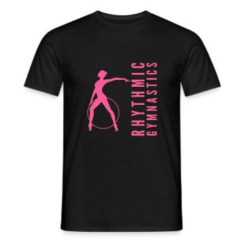 Rhythmic Gymnastics Gymnastik Gymnastin mit Reifen - Männer T-Shirt - Schwarz - Vorne - AI Model Male 178 light (178cm)