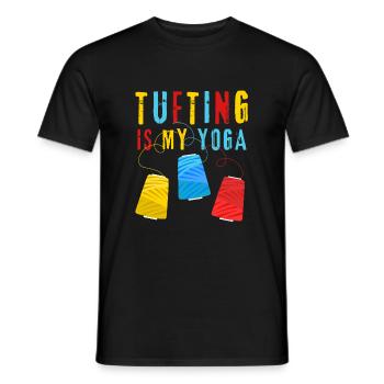 Tufting is my yoga - carpet tufting - tufter - Men's T-Shirt - black - Front - AI Model Male 178 light (178cm)