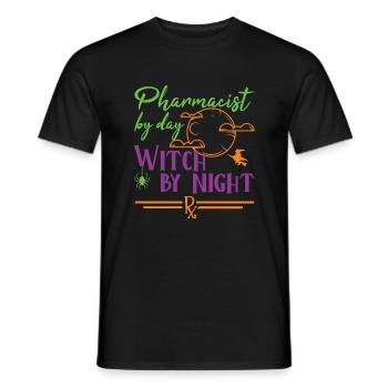 Apothecary Halloween | Witch by Night - Men's T-Shirt - black - Front - AI Model Male 178 light (178cm)