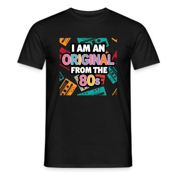 80er Jahre Musikkassette Cool Original Geburtstag - Männer T-Shirt - Schwarz - Vorne - AI Model Male 178 light (178cm)
