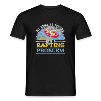 Meine trinkenden Freunde haben ein Rafting Problem - Männer T-Shirt - Schwarz - Vorne - AI Model Male 178 light (178cm)