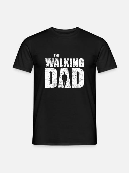The Walking Dad | Retro Vintage Used Look - Heren T-shirt - zwart