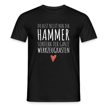 HAMMER HEART Drôle de dire un cadeau pour la Saint-Valentin - T-shirt homme - noir - Devant - AI Model Male 178 light (178cm)