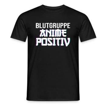 Japan Blutgruppe anime postitiv japanisch weeb - Männer T-Shirt - Schwarz - Vorne - AI Model Male 178 light (178cm)
