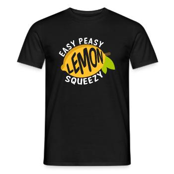 Easy Peasy Lemon Squeezy Funny Saying - Men's T-Shirt - black - Front - AI Model Male 178 light (178cm)