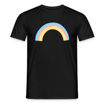 Rainbow Shape Symbol Colorful - Men's T-Shirt - black - Front - AI Model Male 178 light (178cm)