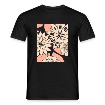Blumen - Frühling - Blüten - Männer T-Shirt - Schwarz - Vorne - AI Model Male 178 light (178cm)