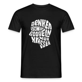 Denken ist wie Googeln nur krasser Geschenk - Männer T-Shirt - Schwarz - Vorne - AI Model Male 178 light (178cm)
