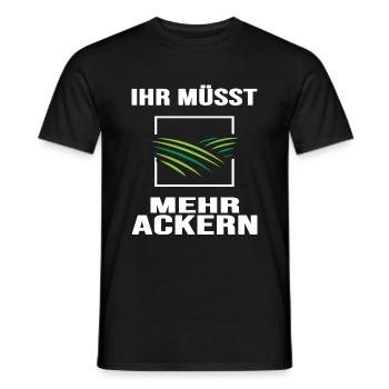 Traktor Traktorfahrer "Ackern" Schlepper Bauernhof - Männer T-Shirt - Schwarz - Vorne - AI Model Male 178 light (178cm)