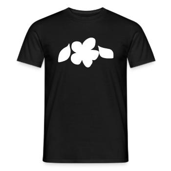 Fleur, Plante, Symbole, Nature, Deux Feuilles - T-shirt homme - noir - Devant - AI Model Male 178 light (178cm)