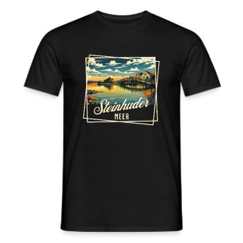 Steinhuder Meer – Sommer. Sonne. Seele baumeln - Männer T-Shirt - Schwarz - Vorne - AI Model Male 178 light (178cm)