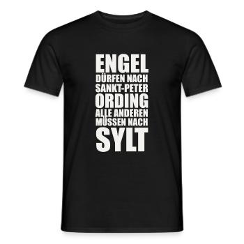 Drôle disant Mer du Nord Saint-Pierre-Ording pour les anges - T-shirt homme - noir - Devant - AI Model Male 178 light (178cm)