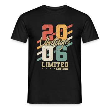 2006 Vintage Anniversaire Rétro Cadeau - T-shirt homme - noir - Devant - AI Model Male 178 light (178cm)