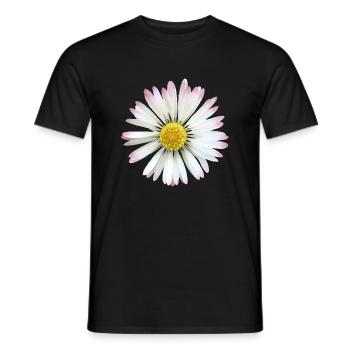 Daisy daisies flower, flower, floral - Men's T-Shirt - black - Front - AI Model Male 178 light (178cm)