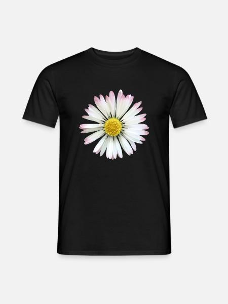 Marguerite marguerite fleur, fleur, floral - T-shirt homme - noir