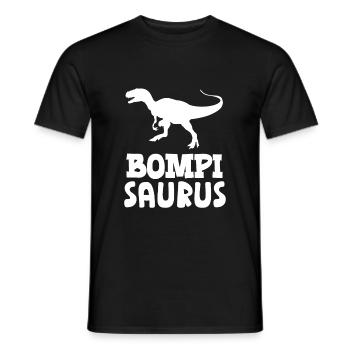 Bompi Saurus Belgium Grandpa Flemish Father Flanders - Men's T-Shirt - black - Front - AI Model Male 178 light (178cm)