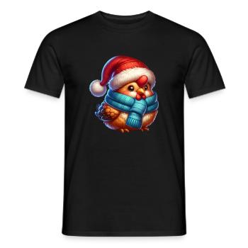 Christmas Chicken Sweet Christmas Hat - Men's T-Shirt - black - Front - AI Model Male 178 light (178cm)