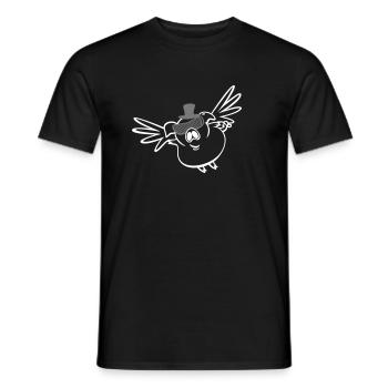 Fliegende Schweine / pig flying (2c) - Männer T-Shirt - Schwarz - Vorne - AI Model Male 178 light (178cm)