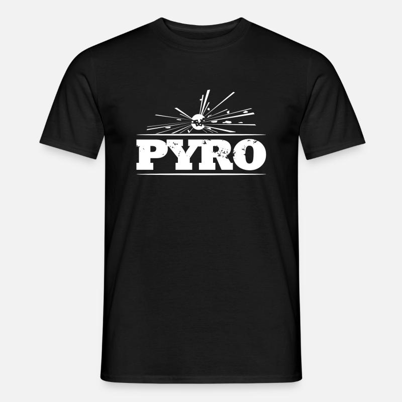 Pyro Explosive Feuerwerk - Männer T-Shirt - Schwarz