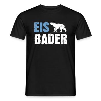 Eisbaden Eisbaden Winterbaden Eisschwimmen - Männer T-Shirt - Schwarz - Vorne - AI Model Male 178 light (178cm)