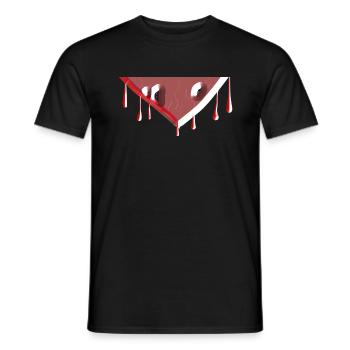tropfen symbol form rot - Männer T-Shirt - Schwarz - Vorne - AI Model Male 178 light (178cm)