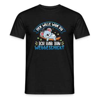 Der wille war da Ich hab ihn Weggeschickt - Männer T-Shirt - Schwarz - Vorne - AI Model Male 178 light (178cm)