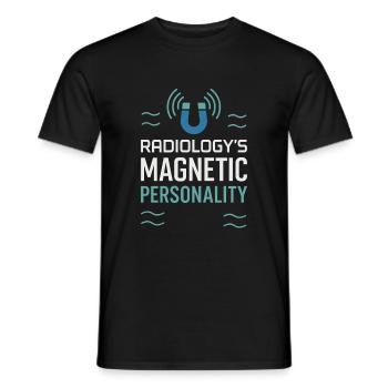 MRI Technologist Radiology Magnetic Resonance - Men's T-Shirt - black - Front - AI Model Male 178 light (178cm)
