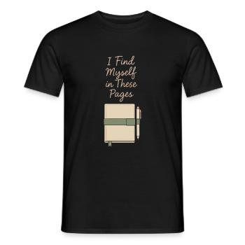 Tenue d’un journal Esthétique Planificateur créatif Écriture de vie - T-shirt homme - noir - Devant - AI Model Male 178 light (178cm)