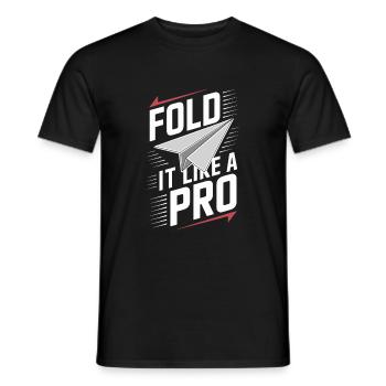 Papierflugzeugbauer Diy Folding Experte Creative - Männer T-Shirt - Schwarz - Vorne - AI Model Male 178 light (178cm)