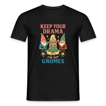 Garten Zwerg Oma: Eigenwilliger Gnomecore, - Männer T-Shirt - Schwarz - Vorne - AI Model Male 178 light (178cm)
