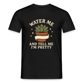 Tattooed plant lover plant mom - Men's T-Shirt - black - Front - AI Model Male 178 light (178cm)
