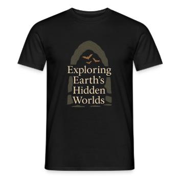 Speleology Cave Science Caving Student Geology - Men's T-Shirt - black - Front - AI Model Male 178 light (178cm)