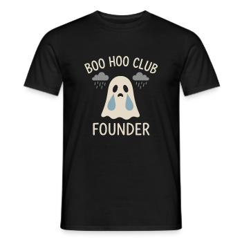Sad Ghost Ghost Humor Fear Fear Ghost Psychic - Men's T-Shirt - black - Front - AI Model Male 178 light (178cm)